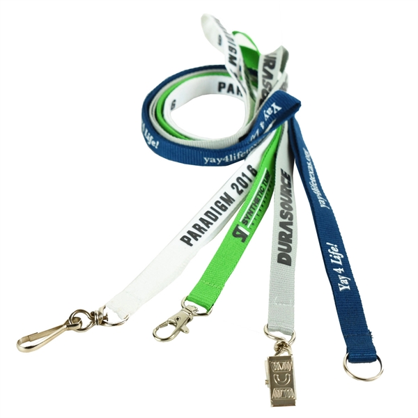 3/8" Polyester Lanyards, Custom Printed ID Badge Holders - 3/8" Polyester Lanyards, Custom Printed ID Badge Holders - Image 3 of 3