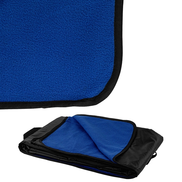 260g Polyester Fleece Picnic Blanket 50" x 60" - 260g Polyester Fleece Picnic Blanket 50" x 60" - Image 4 of 5