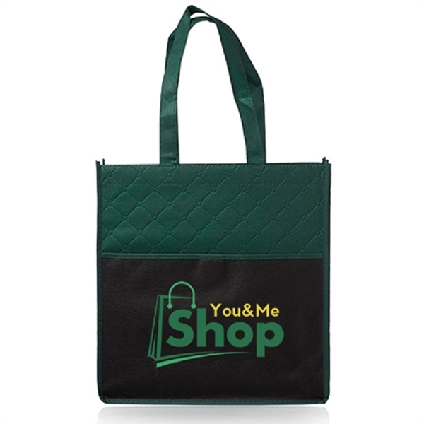 Reusable Quilted Pocket Grocery Tote Bag - Reusable Quilted Pocket Grocery Tote Bag - Image 1 of 10