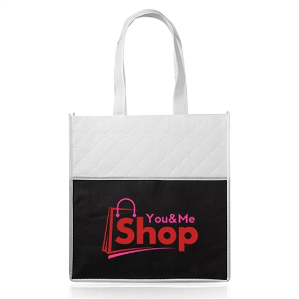 Reusable Quilted Pocket Grocery Tote Bag - Reusable Quilted Pocket Grocery Tote Bag - Image 5 of 10