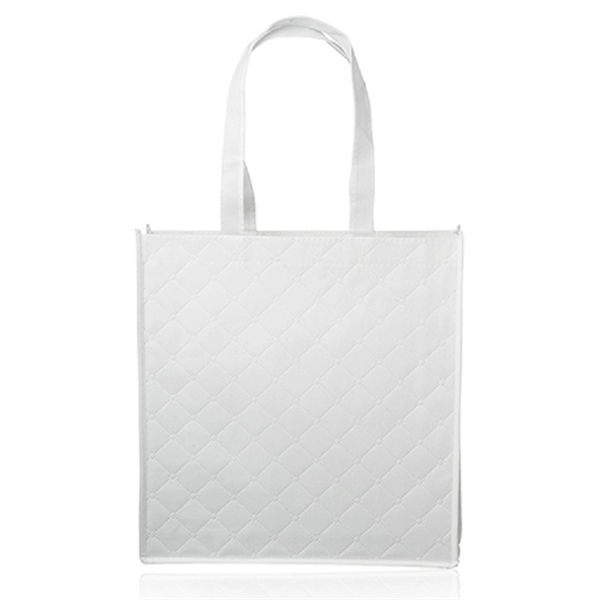 Reusable Quilted Pocket Grocery Tote Bag - Reusable Quilted Pocket Grocery Tote Bag - Image 6 of 10