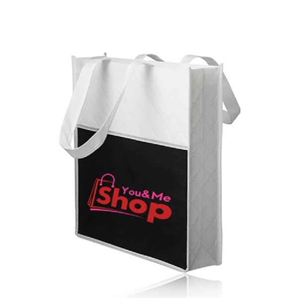Reusable Quilted Pocket Grocery Tote Bag - Reusable Quilted Pocket Grocery Tote Bag - Image 8 of 10