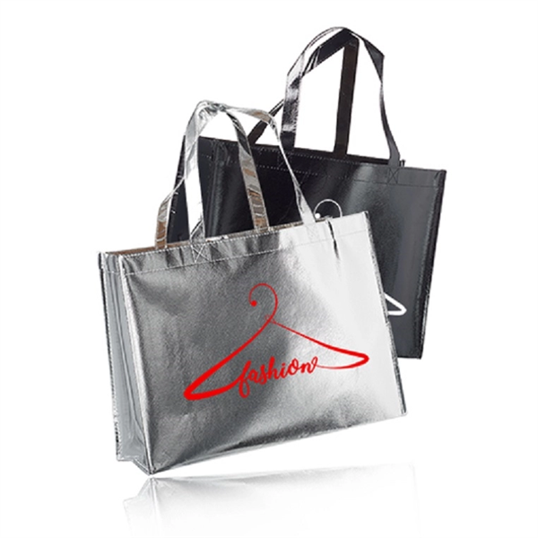 Kendra Metallic Laminated Shopping Bag - Kendra Metallic Laminated Shopping Bag - Image 0 of 5