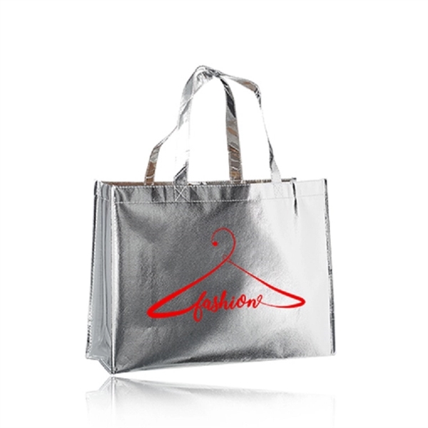 Kendra Metallic Laminated Shopping Bag - Kendra Metallic Laminated Shopping Bag - Image 4 of 5