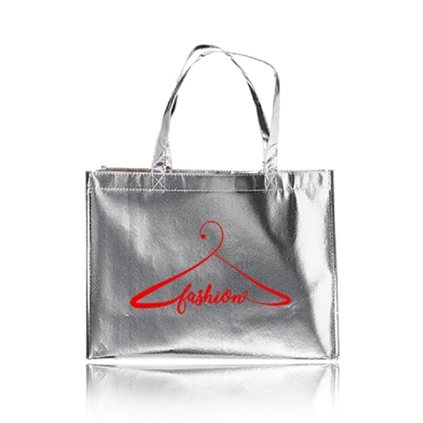 Kendra Metallic Laminated Shopping Bag - Kendra Metallic Laminated Shopping Bag - Image 5 of 5