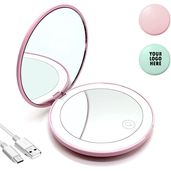 Rechargeable  LED Compact-Mirror - Rechargeable  LED Compact-Mirror - Image 0 of 3