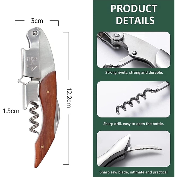 Multifunctional Stainless Steel Wine Corkscrew - Multifunctional Stainless Steel Wine Corkscrew - Image 2 of 2