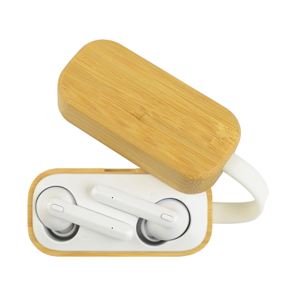 Truly Wireless Earbuds with Bamboo Charging Case - Truly Wireless Earbuds with Bamboo Charging Case - Image 2 of 3