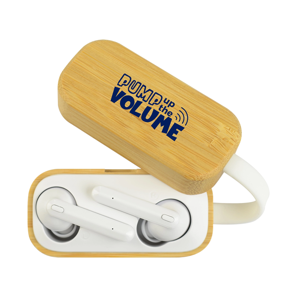 Truly Wireless Earbuds with Bamboo Charging Case - Truly Wireless Earbuds with Bamboo Charging Case - Image 0 of 3