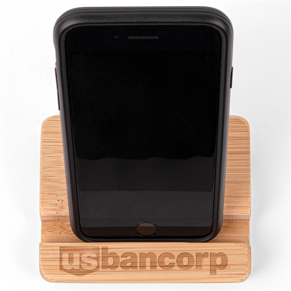 The Bamboo Dual Tablet and Mobile Device Holder - The Bamboo Dual Tablet and Mobile Device Holder - Image 1 of 7