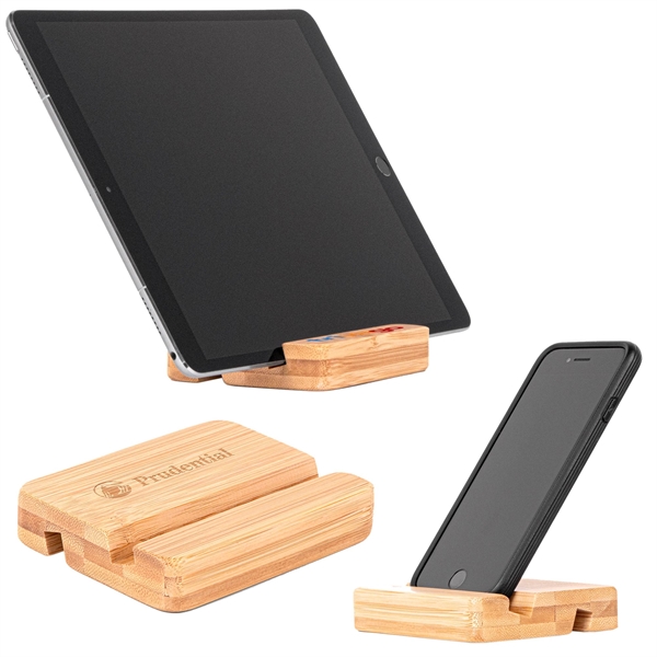 The Bamboo Dual Tablet and Mobile Device Holder - The Bamboo Dual Tablet and Mobile Device Holder - Image 0 of 7