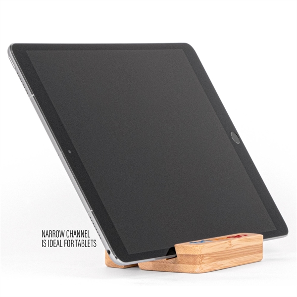 The Bamboo Dual Tablet and Mobile Device Holder - The Bamboo Dual Tablet and Mobile Device Holder - Image 5 of 7