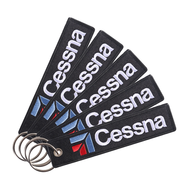 Embroidered Keychain Cloth Tag - Embroidered Keychain Cloth Tag - Image 0 of 7