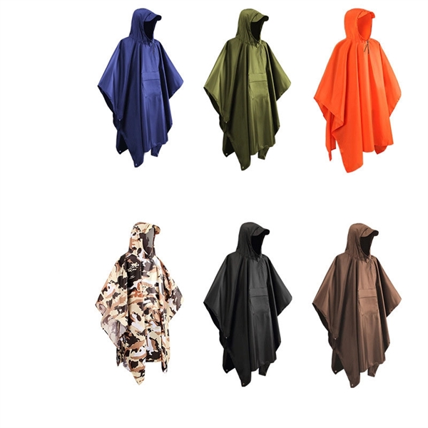 Waterproof Rain Poncho For Camping Hiking - Waterproof Rain Poncho For Camping Hiking - Image 4 of 4