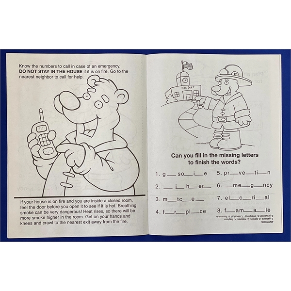 Practice Fire Safety Coloring and Activity Book - Practice Fire Safety Coloring and Activity Book - Image 2 of 2