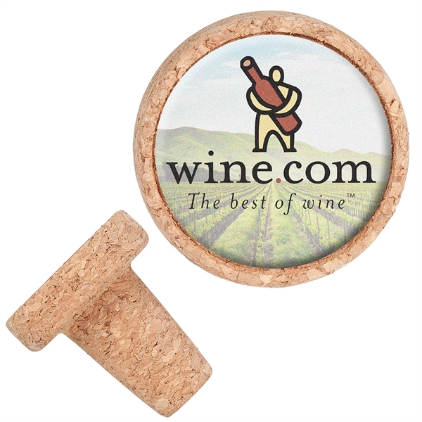 Full Color Cork Bottle Stopper - Full Color Cork Bottle Stopper - Image 0 of 2