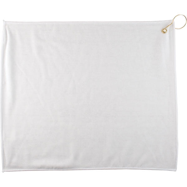 Custom 15" X 18" Full Color Polyester White Golf Towel