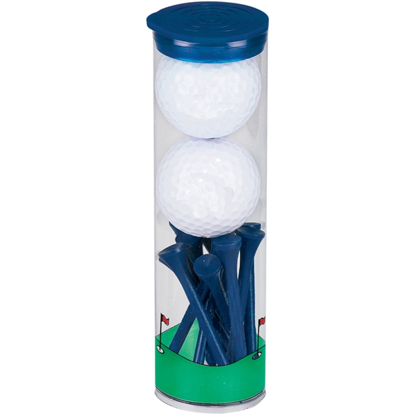 2 Golf Ball Tall Tube - 2 Golf Ball Tall Tube - Image 1 of 2