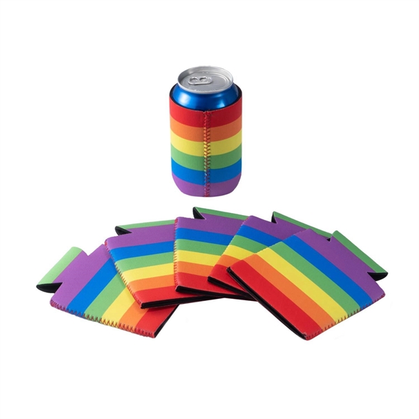 Neoprene Rainbow Can Cooler - Neoprene Rainbow Can Cooler - Image 0 of 4