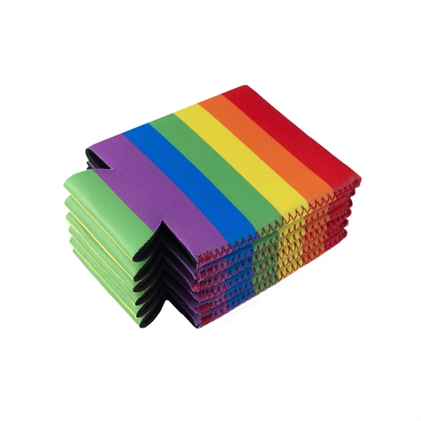 Neoprene Rainbow Can Cooler - Neoprene Rainbow Can Cooler - Image 4 of 4