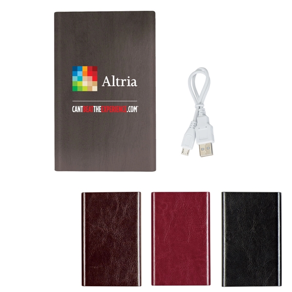Leatherette Slim Power Bank - Leatherette Slim Power Bank - Image 0 of 12