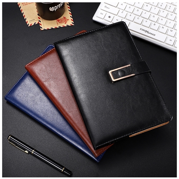 A5 Pu Leather Notebook With Pen Holder - A5 Pu Leather Notebook With Pen Holder - Image 2 of 2