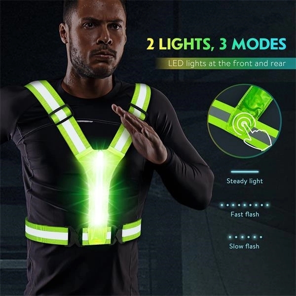 LED Reflective Vest Running Gear - LED Reflective Vest Running Gear - Image 5 of 6