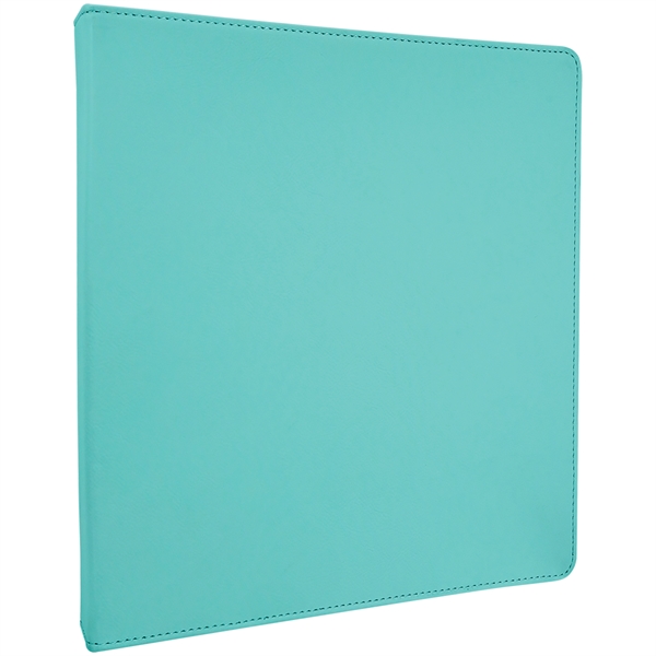 10 1/2" x 11 1/2" Blue/Silver Leatherette 3 Ring Binder - 10 1/2" x 11 1/2" Blue/Silver Leatherette 3 Ring Binder - Image 5 of 6