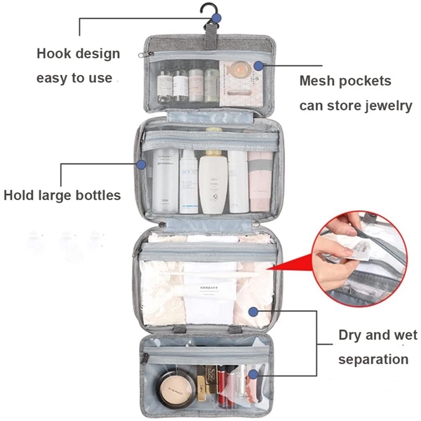 Large Capacity Hanging Toiletry Bag - Large Capacity Hanging Toiletry Bag - Image 3 of 3