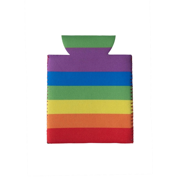 Rainbow Neoprene  Can Cooler - Rainbow Neoprene  Can Cooler - Image 4 of 4
