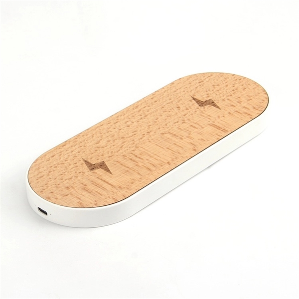 Wooden 2 In 1 Wireless Charger - Wooden 2 In 1 Wireless Charger - Image 2 of 3