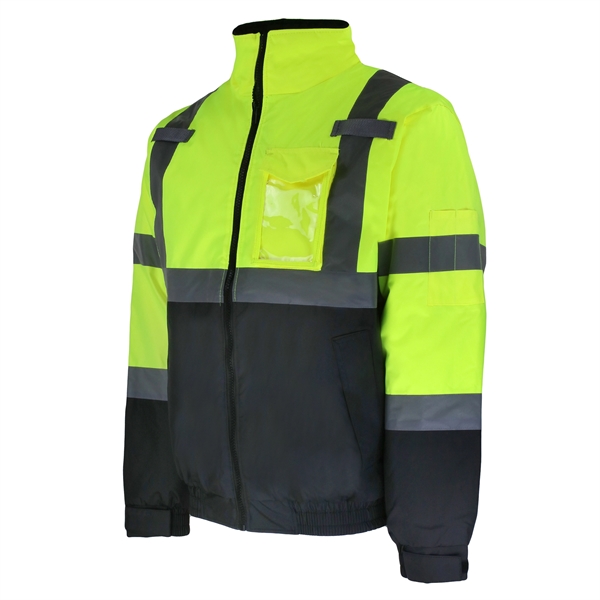 Safety Brite Bomber Jacket, Black Bottom - Safety Brite Bomber Jacket, Black Bottom - Image 2 of 3
