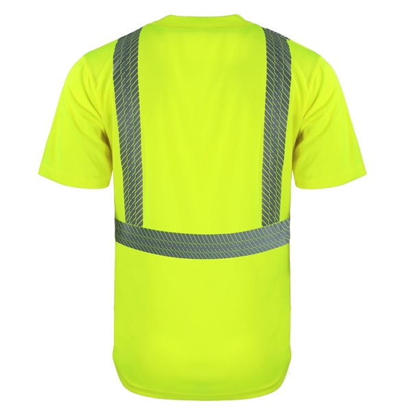 Safety Brite Hi Vis Class 2 SS BB Segmented T-Shirt - Safety Brite Hi Vis Class 2 SS BB Segmented T-Shirt - Image 1 of 3