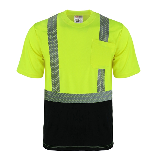 Safety Brite Hi Vis Class 2 SS BB Segmented T-Shirt - Safety Brite Hi Vis Class 2 SS BB Segmented T-Shirt - Image 0 of 3