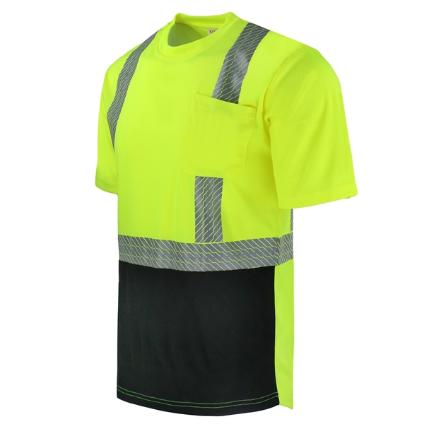 Safety Brite Hi Vis Class 2 SS BB Segmented T-Shirt - Safety Brite Hi Vis Class 2 SS BB Segmented T-Shirt - Image 2 of 3
