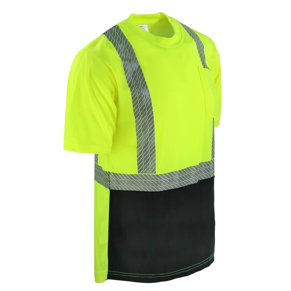 Safety Brite Hi Vis Class 2 SS BB Segmented T-Shirt - Safety Brite Hi Vis Class 2 SS BB Segmented T-Shirt - Image 3 of 3