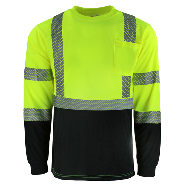 Safety Brite Hi Vis Class 3 LS BB T-Shirt - Safety Brite Hi Vis Class 3 LS BB T-Shirt - Image 0 of 3