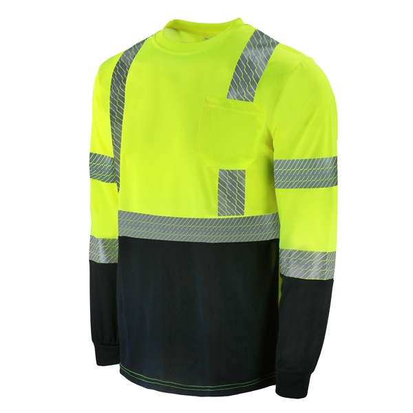 Safety Brite Hi Vis Class 3 LS BB T-Shirt - Safety Brite Hi Vis Class 3 LS BB T-Shirt - Image 2 of 3