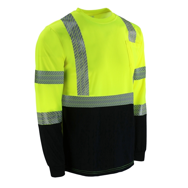 Safety Brite Hi Vis Class 3 LS BB T-Shirt - Safety Brite Hi Vis Class 3 LS BB T-Shirt - Image 3 of 3