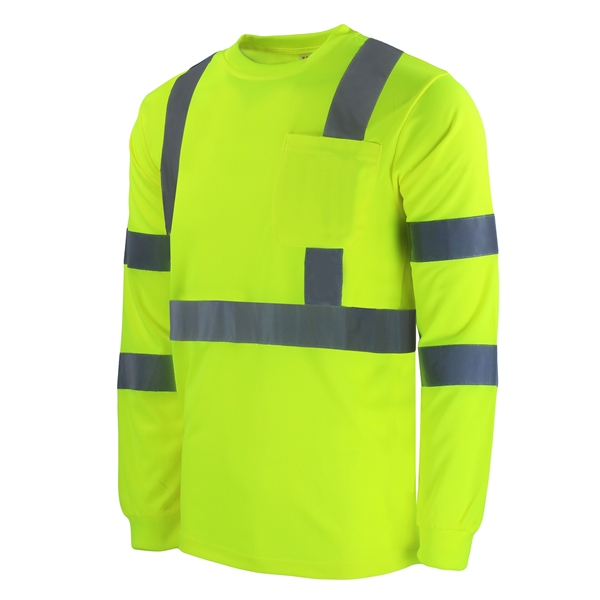 Safety Brite Hi Vis Class 3 LS T-Shirt - Safety Brite Hi Vis Class 3 LS T-Shirt - Image 2 of 3