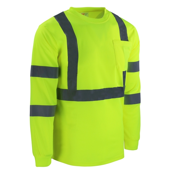 Safety Brite Hi Vis Class 3 LS T-Shirt - Safety Brite Hi Vis Class 3 LS T-Shirt - Image 3 of 3