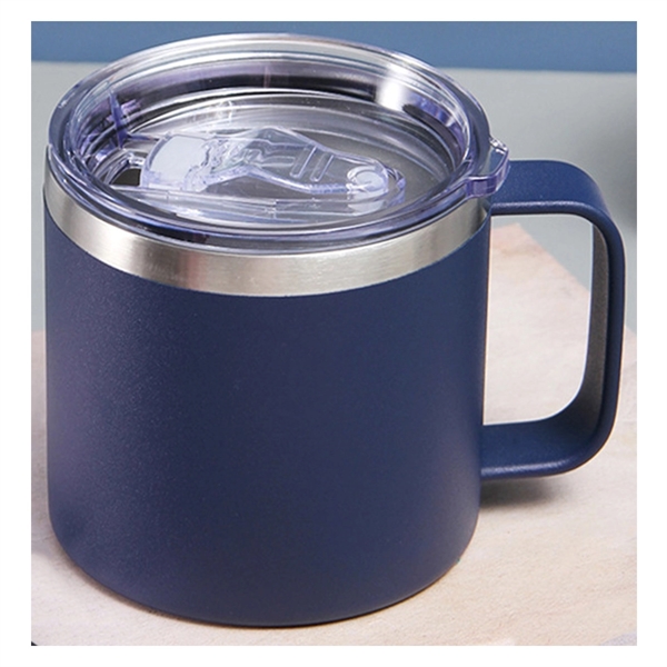 14Oz Coffee Mug With Handle Insulated Stainless Steel - 14Oz Coffee Mug With Handle Insulated Stainless Steel - Image 0 of 2