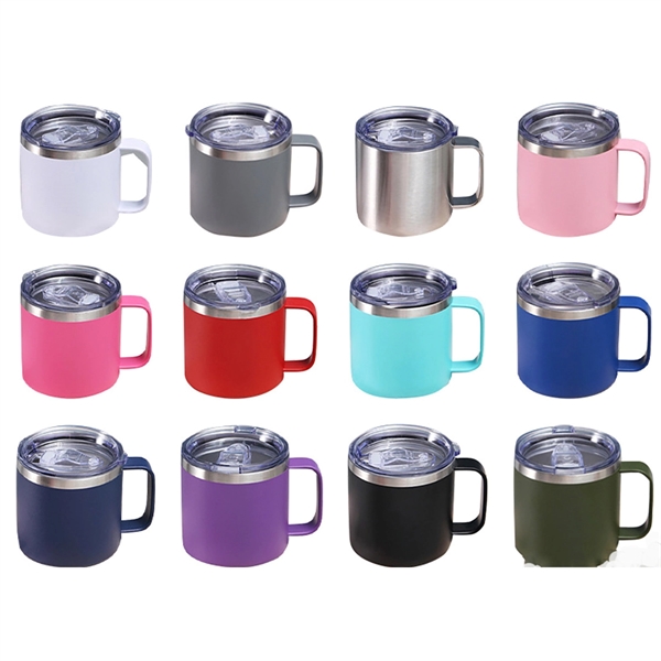 14Oz Coffee Mug With Handle Insulated Stainless Steel - 14Oz Coffee Mug With Handle Insulated Stainless Steel - Image 1 of 2