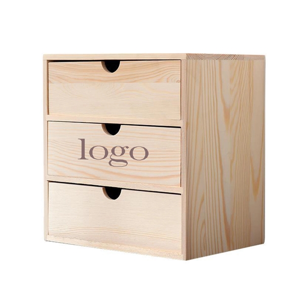Three-Tier Wood Storage Box - Three-Tier Wood Storage Box - Image 0 of 2