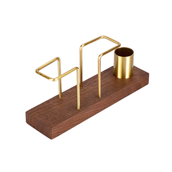 Metal Wire Table Caddy Wooden Napkin Holder - Metal Wire Table Caddy Wooden Napkin Holder - Image 2 of 2