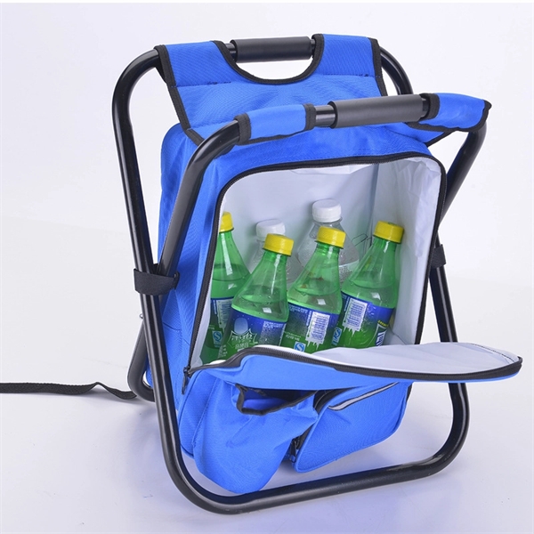 Outdoor Foldable Stool Chair with Cooler Bag - Outdoor Foldable Stool Chair with Cooler Bag - Image 2 of 2