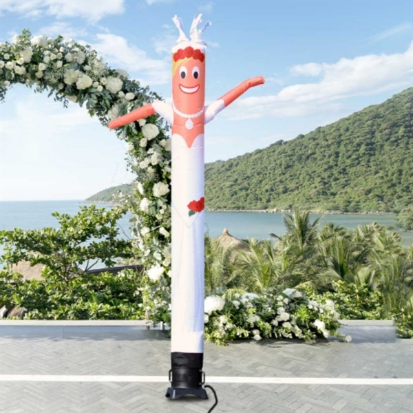 Bride Inflatable Tube Man Character with Blower. - Bride Inflatable Tube Man Character with Blower. - Image 1 of 1