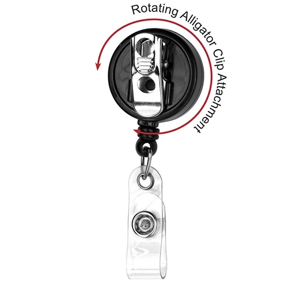 30" Cord Retractable Badge Reel with Rotating Alligator Clip - 30" Cord Retractable Badge Reel with Rotating Alligator Clip - Image 3 of 23