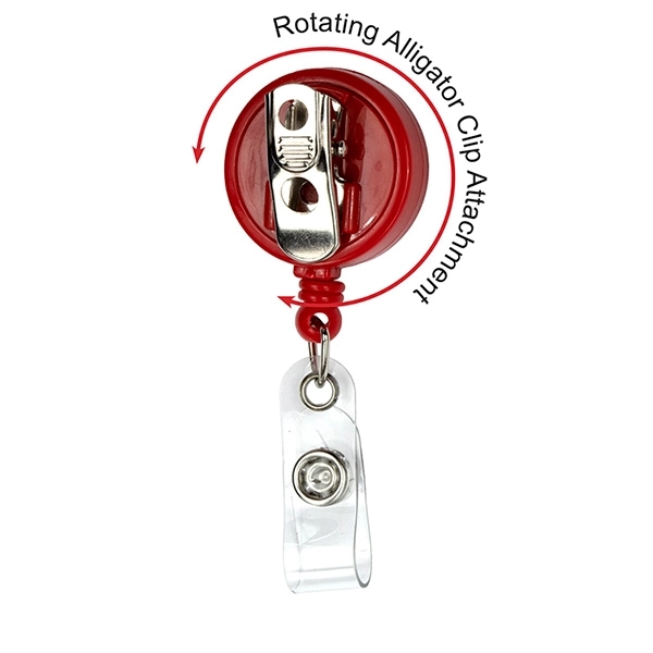 30" Cord Retractable Badge Reel with Rotating Alligator Clip - 30" Cord Retractable Badge Reel with Rotating Alligator Clip - Image 2 of 23