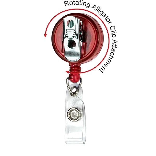30" Cord Retractable Badge Reel with Rotating Alligator Clip - 30" Cord Retractable Badge Reel with Rotating Alligator Clip - Image 11 of 23